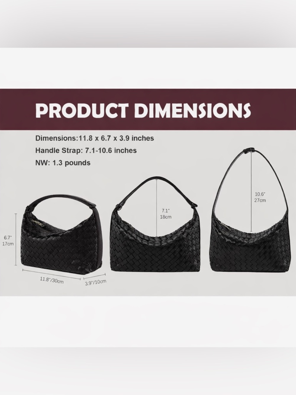 Black Woven Vegan Leather Shoulder Bag
Bottega-Inspired Minimalist Style - Picture 2 of 4